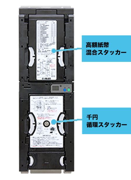 脱着式カギ付きスタッカーによる利便性